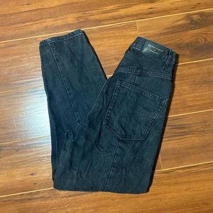 Zara The Petit Slouchy Black Jeans